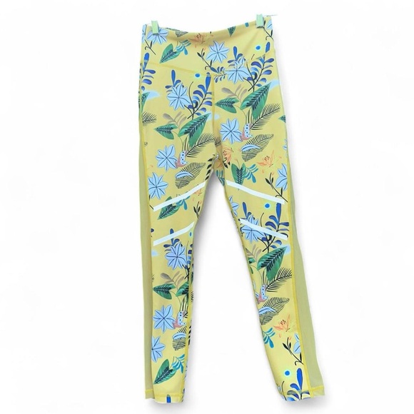 ZYIA Yellow Floral Leggings - Picture 2 of 8